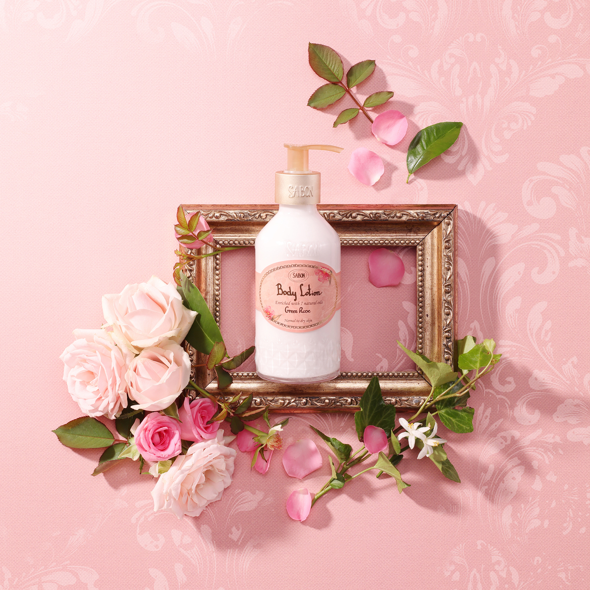 SABON クリーム グリーンローズ 200ml 2本 サボン SABON 2点セット ハンドソープ200mL+ハンドクリーム30ml